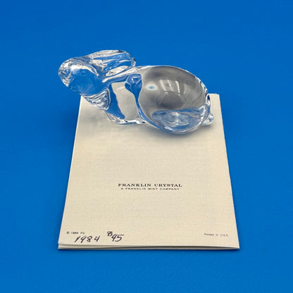 VTG Cristal De Sevres Crystal Rabbit w/ Certificate By Franklin Mint