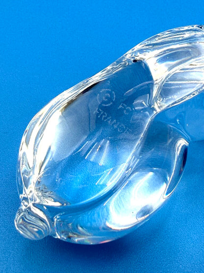 VTG Cristal De Sevres Crystal Rabbit w/ Certificate By Franklin Mint