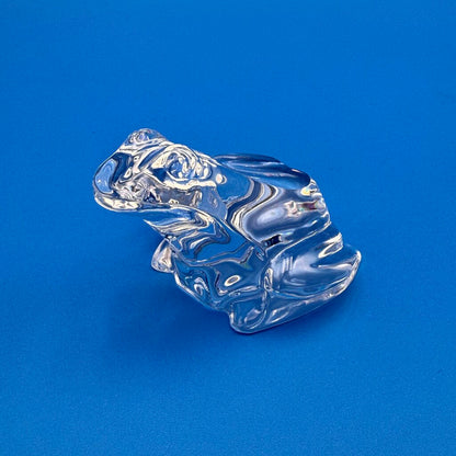 VTG Cristal De Sevres Crystal Frog w/ Certificate By Franklin Mint