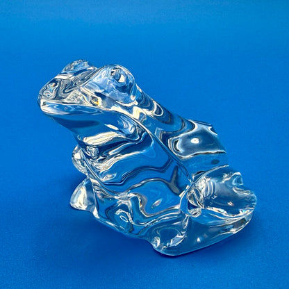 VTG Cristal De Sevres Crystal Frog w/ Certificate By Franklin Mint
