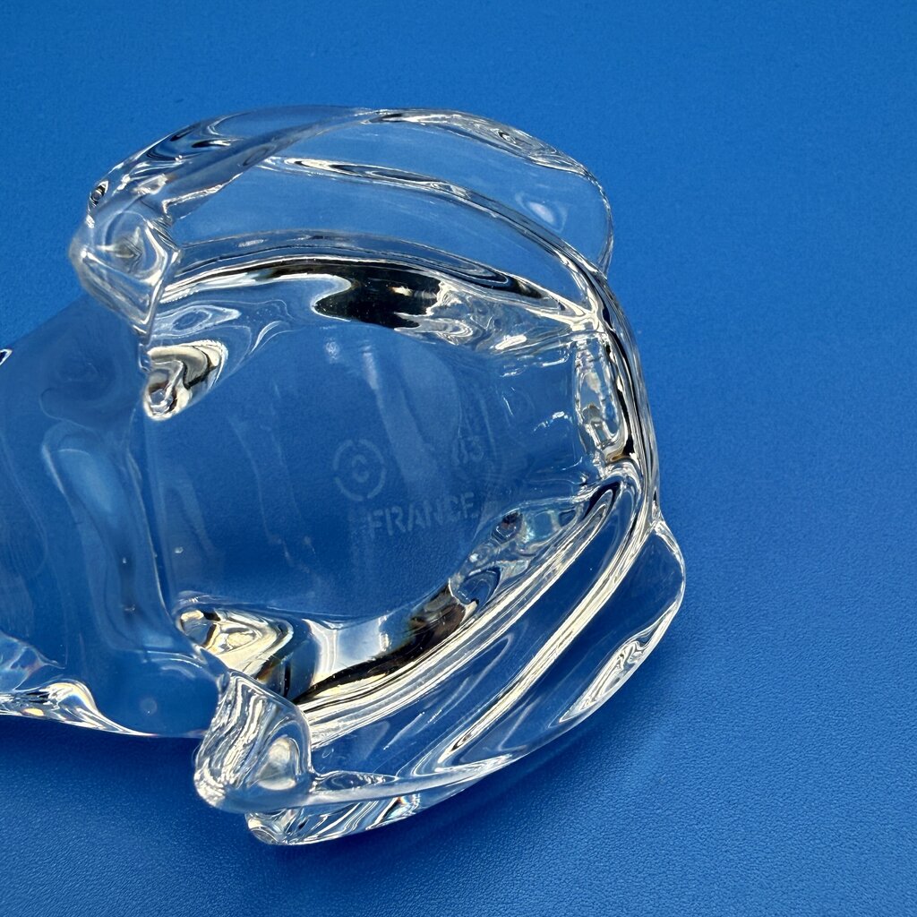 VTG Cristal De Sevres Crystal Frog w/ Certificate By Franklin Mint