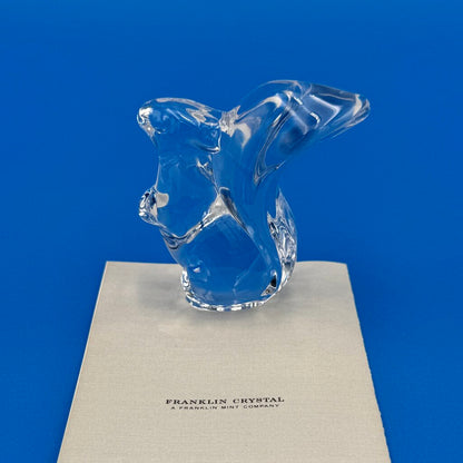 VTG Cristal De Sevres Crystal Squirrel w/ Certificate By Franklin Mint