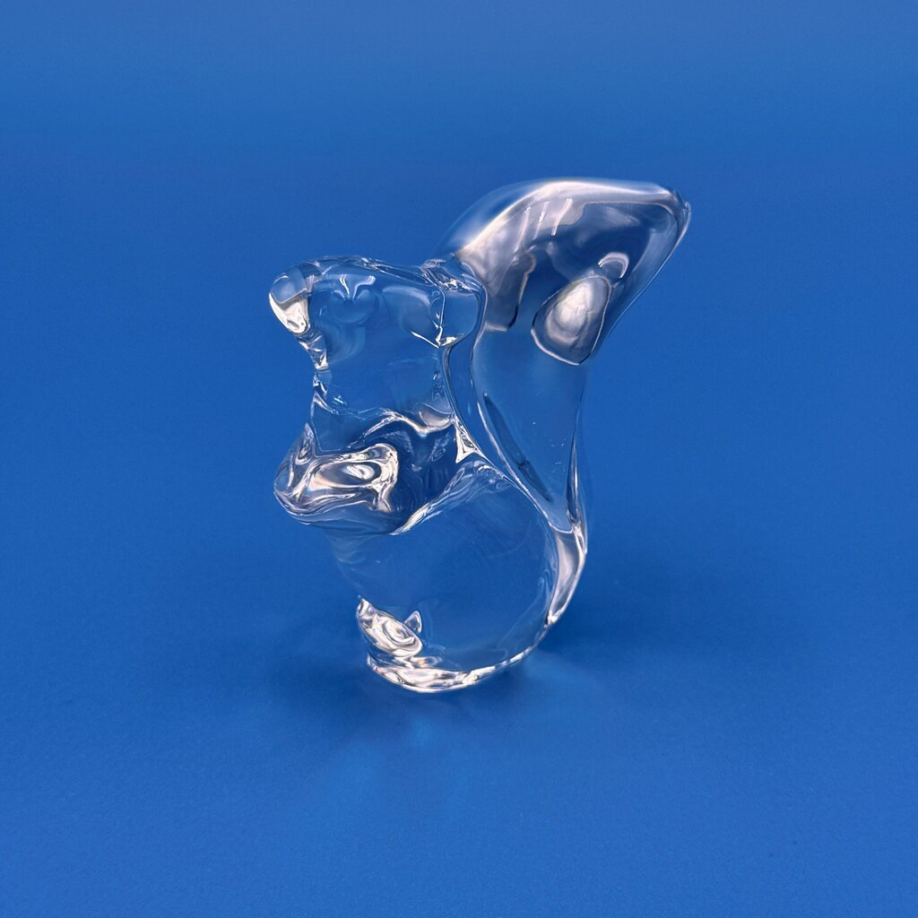 VTG Cristal De Sevres Crystal Squirrel w/ Certificate By Franklin Mint
