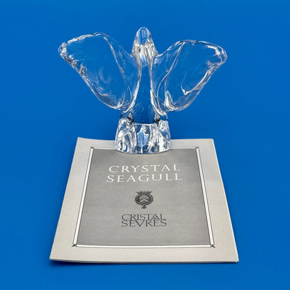 VTG Cristal De Sevres Crystal Seagull w/ Certificate By Franklin Mint