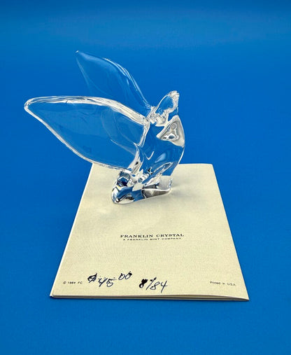 VTG Cristal De Sevres Crystal Seagull w/ Certificate By Franklin Mint