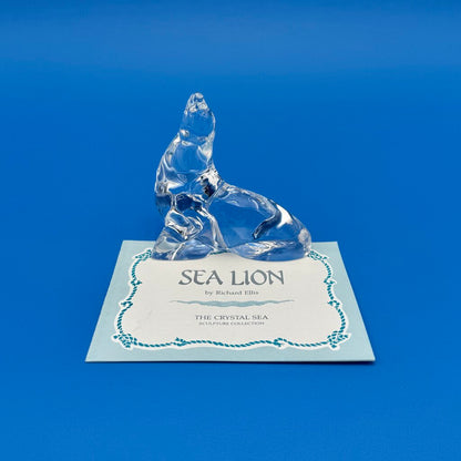 Set Of 5 Franklin Mint Crystal Sea Sculpture Collection By Richard Ellis