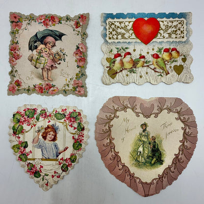 Lot of 13 Antique Valentine’s Day Cards Embossed Die Cut Pop Up /cb