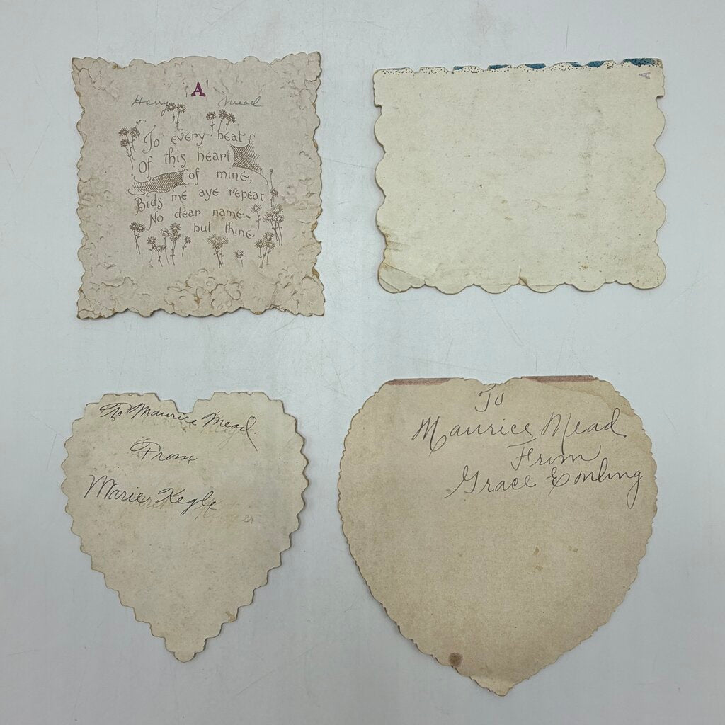 Lot of 13 Antique Valentine’s Day Cards Embossed Die Cut Pop Up /cb