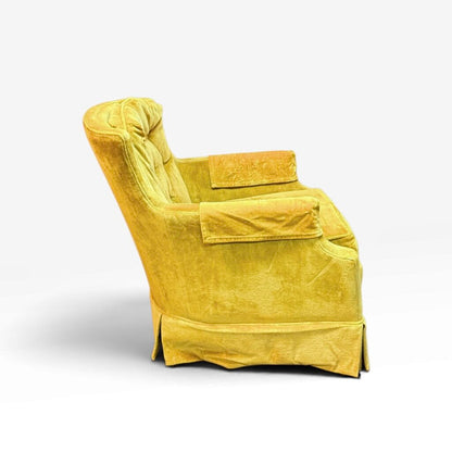 Yellow Tufted Velvet Manor House Upholstered Armchair