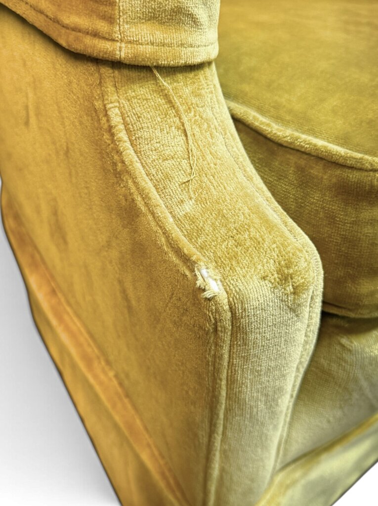 Yellow Tufted Velvet Manor House Upholstered Armchair