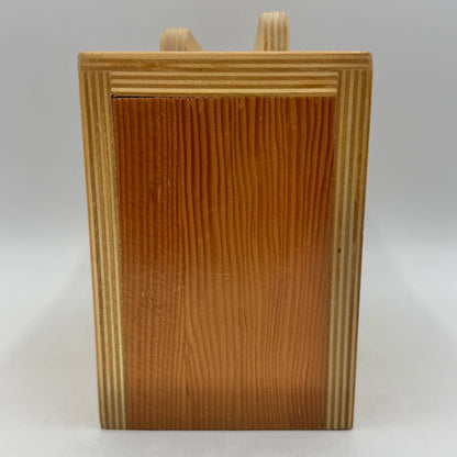 Unique Vintage Handmade Child’s Wooden Toy Toaster w/Wood Toast Slices /cb