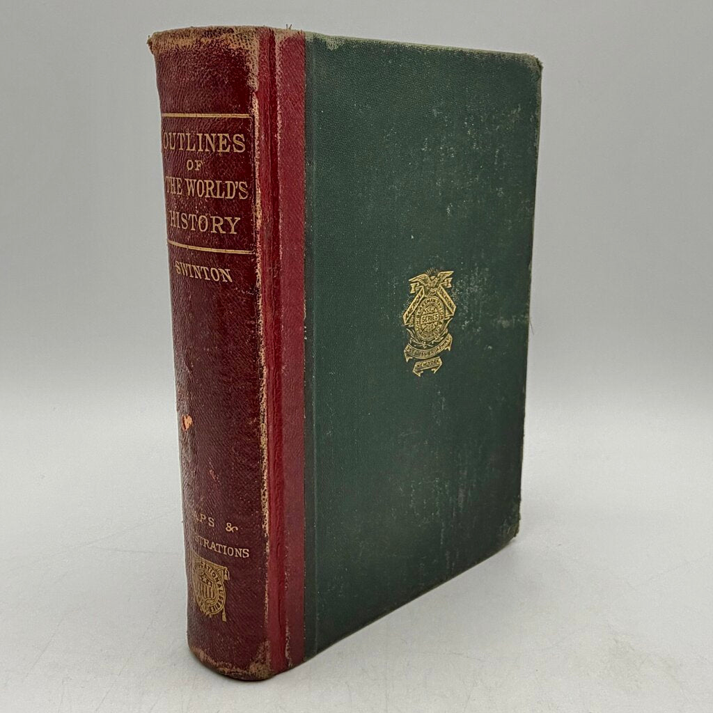 Outlines Of The World’s History Ancient, Medieval, and Modern By William Swinton 1874 Antique Hardcover Book /cb