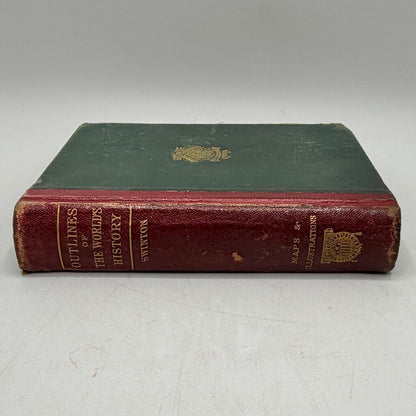 Outlines Of The World’s History Ancient, Medieval, and Modern By William Swinton 1874 Antique Hardcover Book /cb