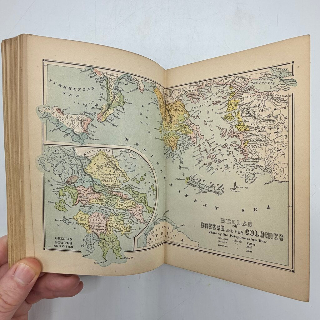 Outlines Of The World’s History Ancient, Medieval, and Modern By William Swinton 1874 Antique Hardcover Book /cb