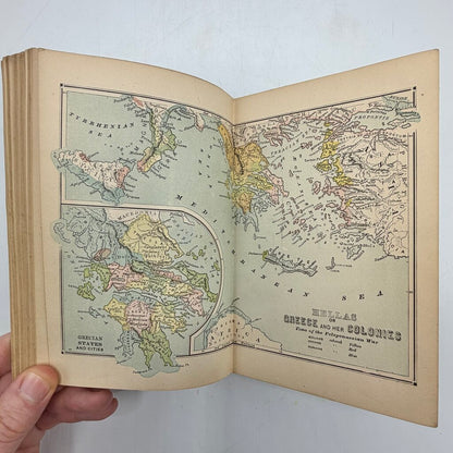 Outlines Of The World’s History Ancient, Medieval, and Modern By William Swinton 1874 Antique Hardcover Book /cb