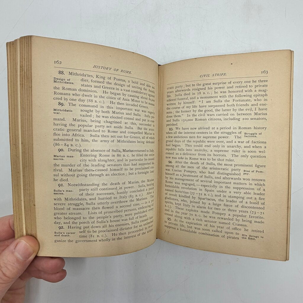 Outlines Of The World’s History Ancient, Medieval, and Modern By William Swinton 1874 Antique Hardcover Book /cb
