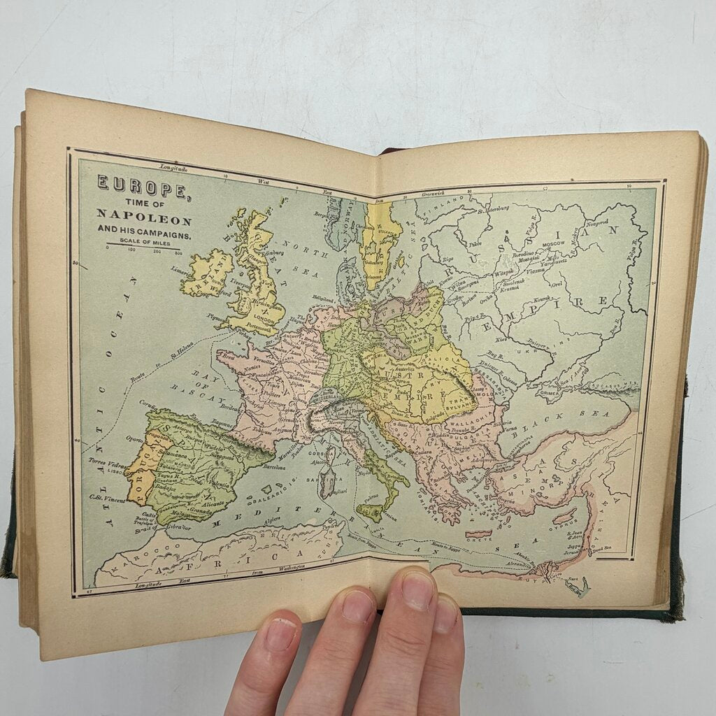 Outlines Of The World’s History Ancient, Medieval, and Modern By William Swinton 1874 Antique Hardcover Book /cb