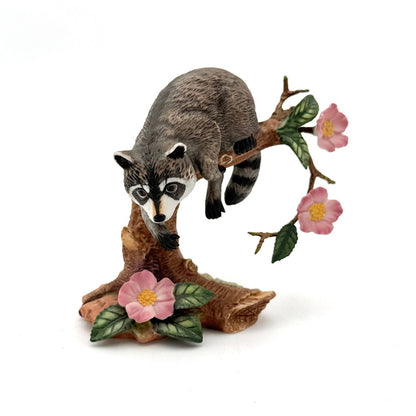 VTG Lenox Twilight Mischief Racoon Porcelain Figurine 1990