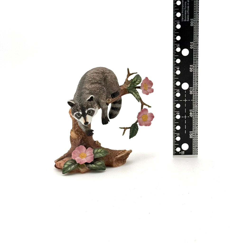 VTG Lenox Twilight Mischief Racoon Porcelain Figurine 1990