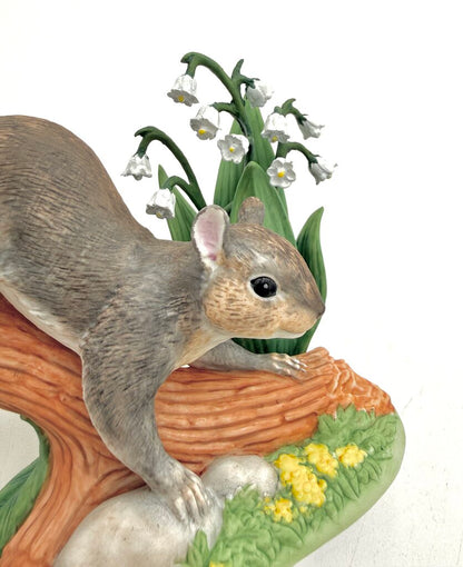 VTG Lenox Friendly Frolic Gray Squirrel Porcelain Figurine 2002