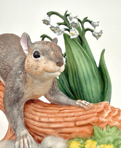 VTG Lenox Friendly Frolic Gray Squirrel Porcelain Figurine 2002