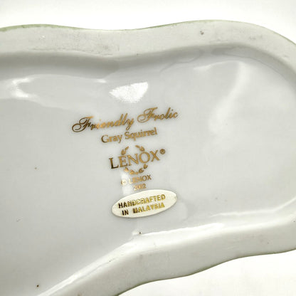 VTG Lenox Friendly Frolic Gray Squirrel Porcelain Figurine 2002