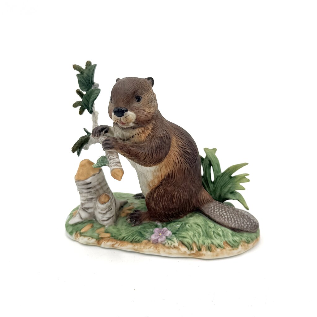 VTG Lenox Woodland Worker American Beaver Porcelain Figurine 1994