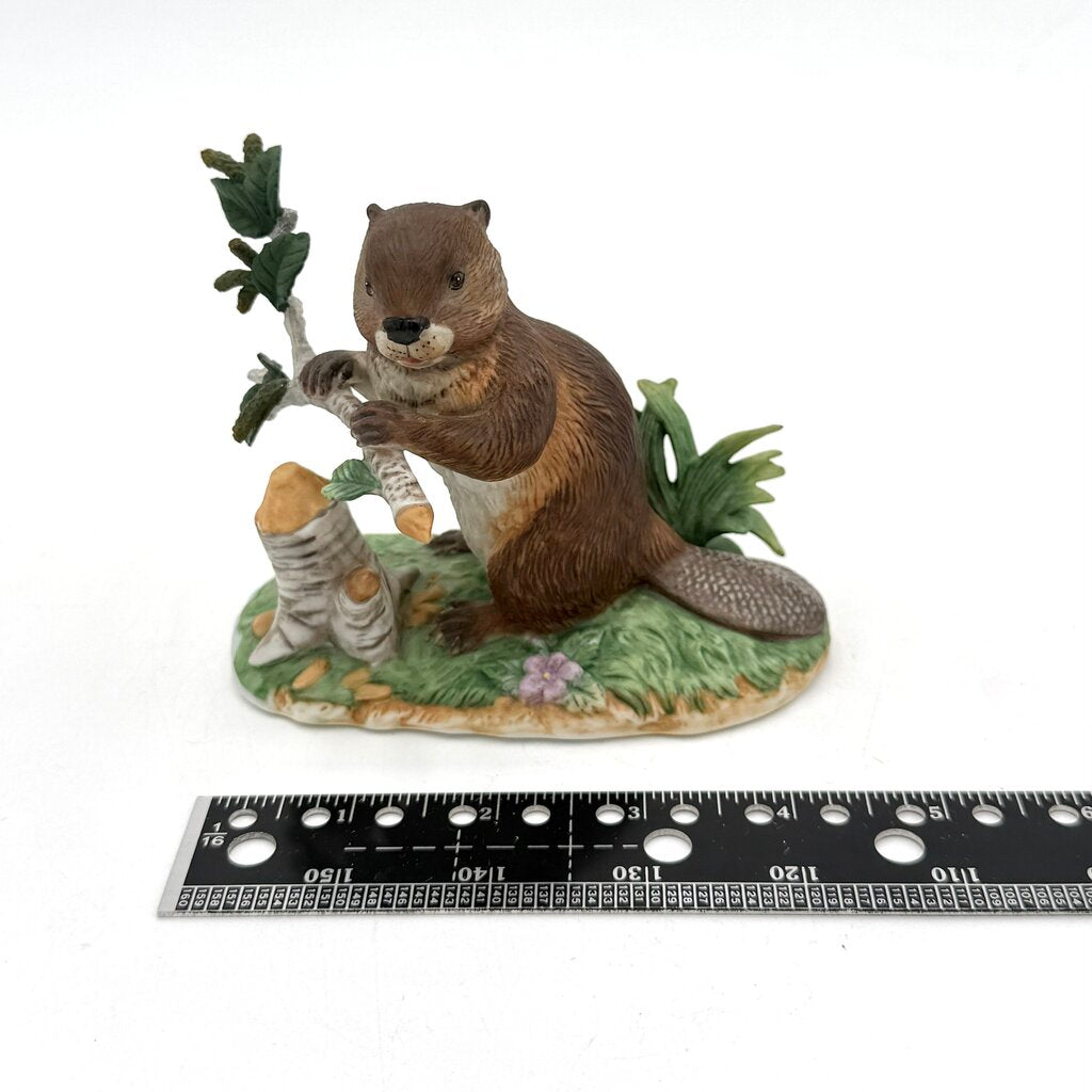 VTG Lenox Woodland Worker American Beaver Porcelain Figurine 1994