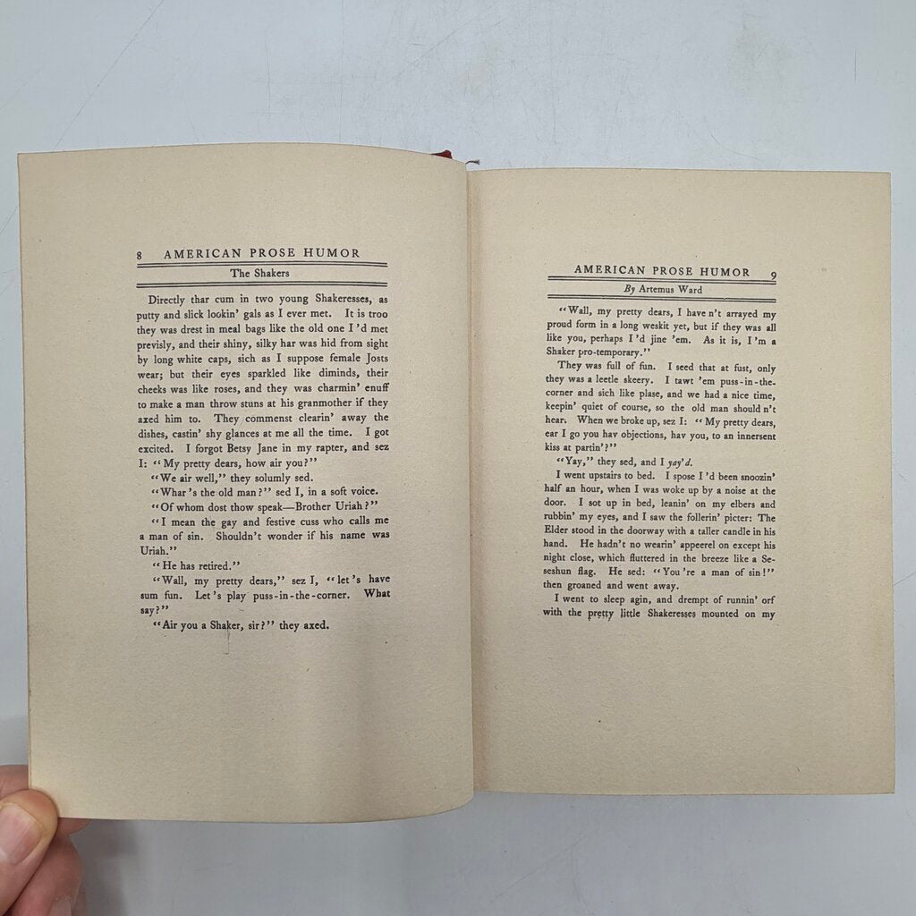 A Book of American Humor Prose 1907 Duffield & Company Twain Ade Nye Antique Hardcover Book /cb