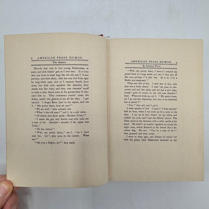 A Book of American Humor Prose 1907 Duffield & Company Twain Ade Nye Antique Hardcover Book /cb
