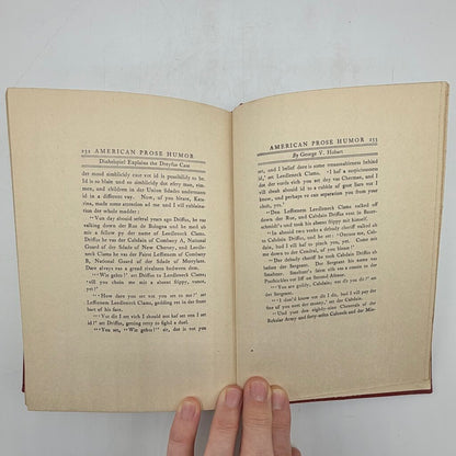 A Book of American Humor Prose 1907 Duffield & Company Twain Ade Nye Antique Hardcover Book /cb