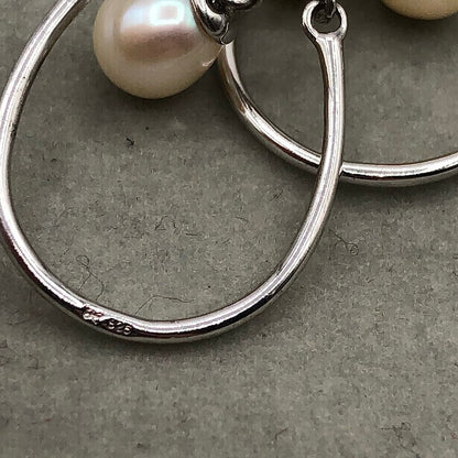 4 Pair Honora/ Silpada Sterling Silver & Fresh Water Pearl Earrings /b