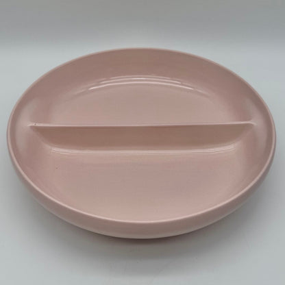 Vintage Iroquois Casual China By Russel Wright Sherbet Pink Divided Serving Bowl 10” /cb