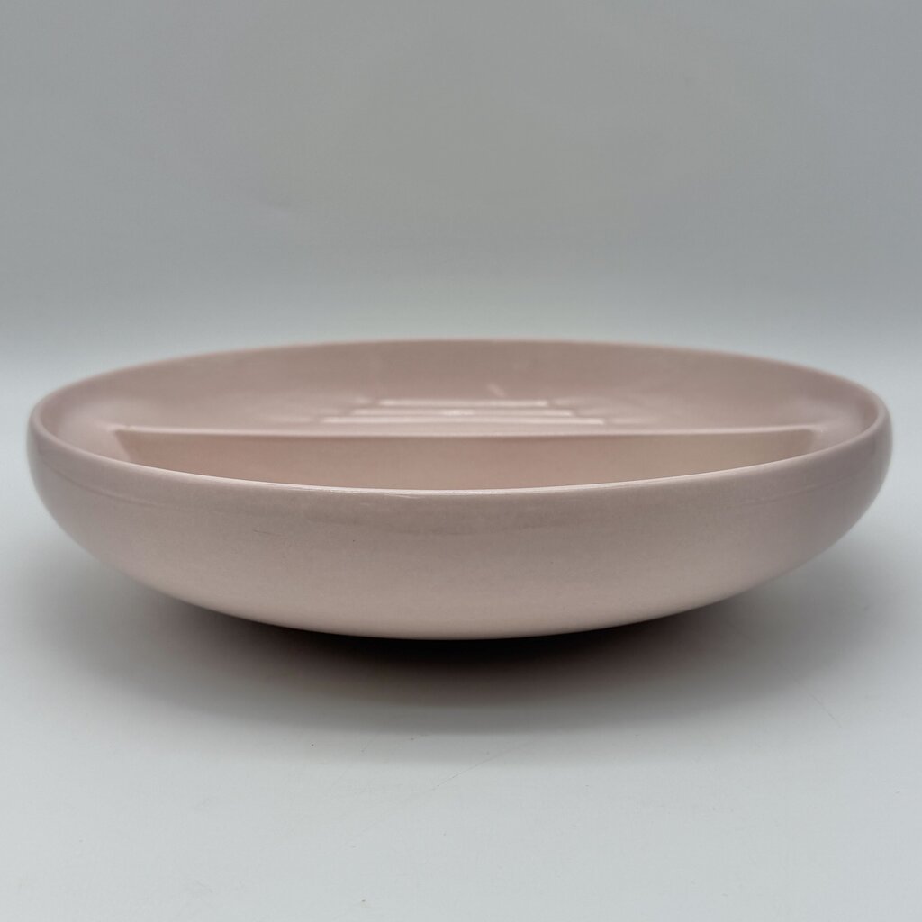 Vintage Iroquois Casual China By Russel Wright Sherbet Pink Divided Serving Bowl 10” /cb