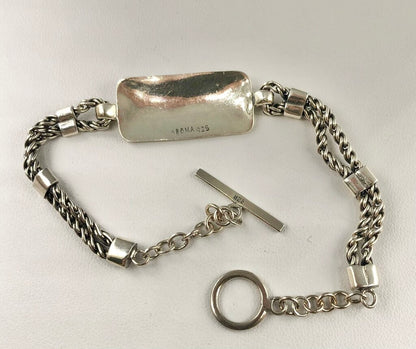 Vintage Boma FIsh Design 925 Sterling Silver Chain Bracelet /b