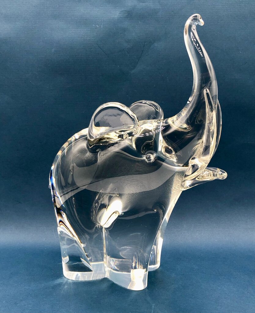 Large Vincenzo Nason & Cie Murano Glass Elephant Sculpture /b