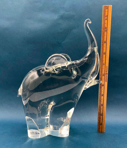 Large Vincenzo Nason & Cie Murano Glass Elephant Sculpture /b