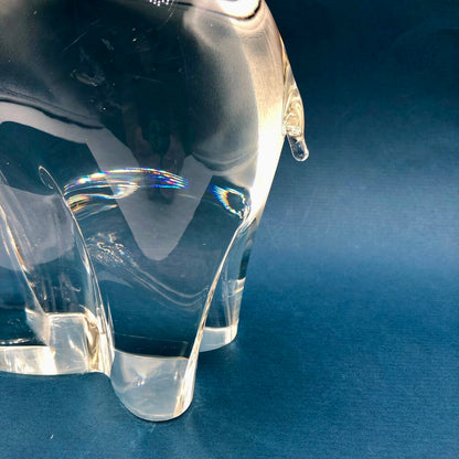 Large Vincenzo Nason & Cie Murano Glass Elephant Sculpture /b