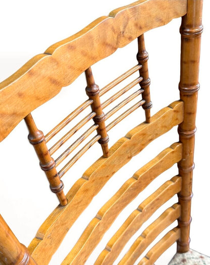 Antique High-back Asian Style Maple Rocker
