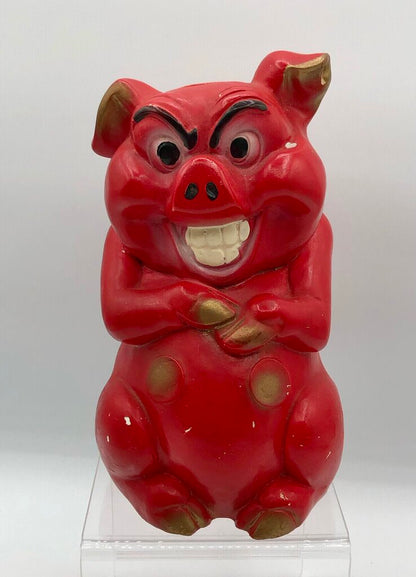 Vintage A.N. Brookes Chalkware Mad Money Piggy Bank /b