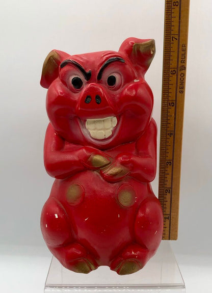 Vintage A.N. Brookes Chalkware Mad Money Piggy Bank /b