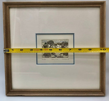 1987 Susan Hunt Wulkowicz Snowy Creek Hand Colored Etching 70/300 Signed /b