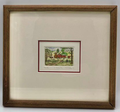 1982 Susan Hunt Wulkowicz A Summer Day Hand Colored Etching 69/300 Signed /b