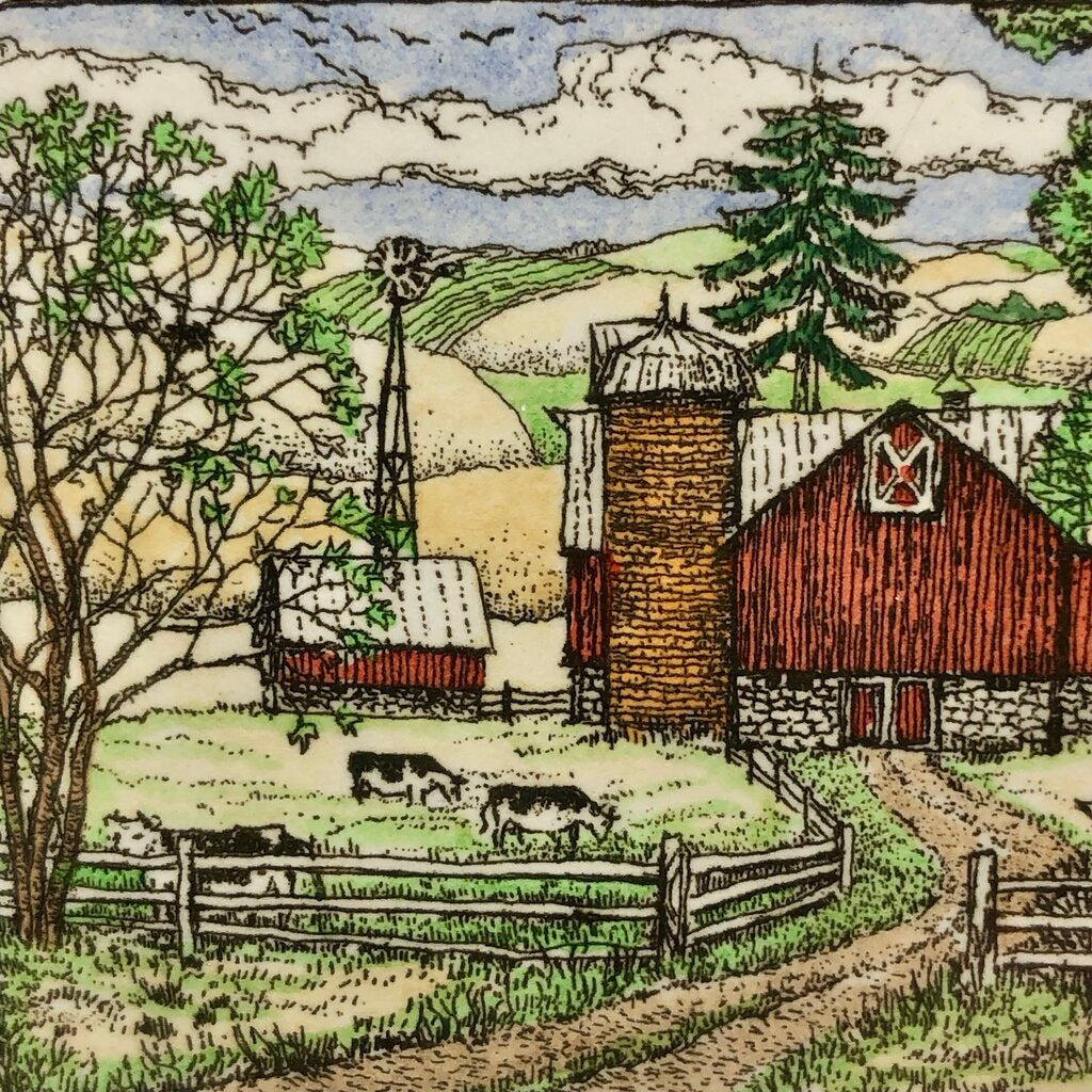 1982 Susan Hunt Wulkowicz A Summer Day Hand Colored Etching 69/300 Signed /b