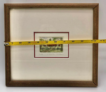1982 Susan Hunt Wulkowicz A Summer Day Hand Colored Etching 69/300 Signed /b