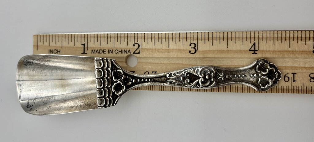 Set of 3 Vtg. European Silver Tea or Sugar Serving Utensils Sugar Shovel, Sugar Cube Tongs, Demitasse Spoon /j