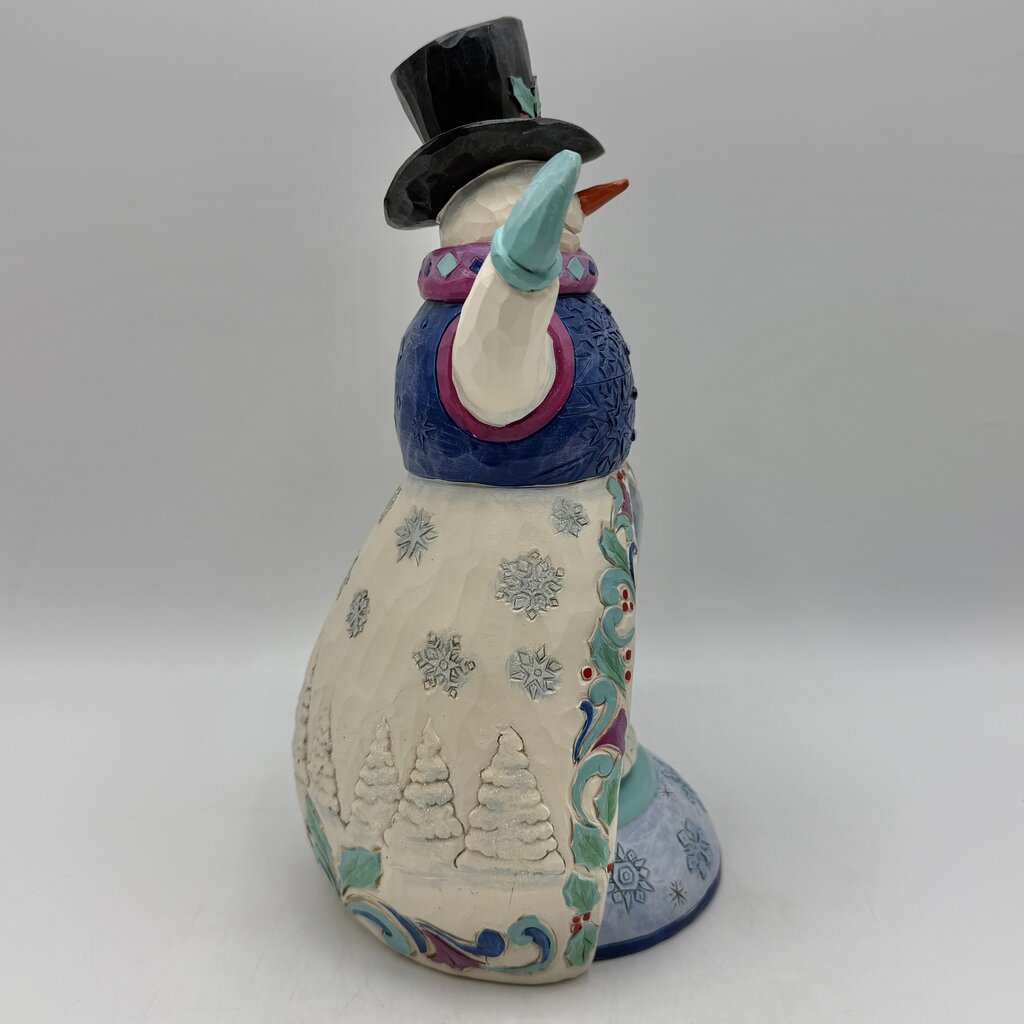 Jim Shore Heartwood Creek 2021 Winter So Wonderful 6009852 Snowman LED Lighted Rotating 11 Inch Figurine /cb