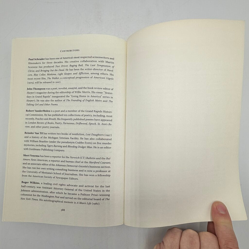 Thin Ice: Coming of Age in Grand Rapids Edited by Reinder Van Til and Gordon Olson 2007 Paperback Autographed Copy /cb