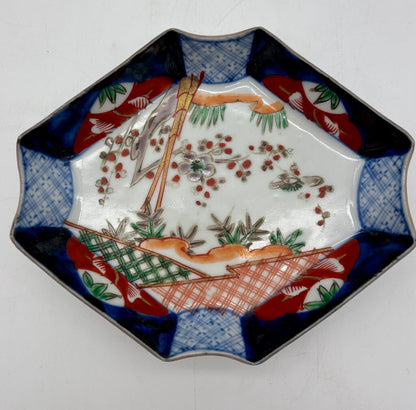Antique Japanese Imari Hexagonal Dish /j