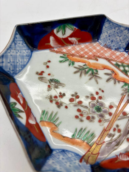 Antique Japanese Imari Hexagonal Dish /j